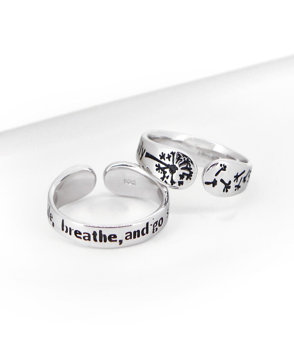Smile Breathe Go Slowly Ring