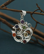 Sterling Silver Chakra Om Pendant
