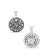 Citrine Sun Moon Pendant