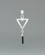Pink Green Tourmaline Delta Pendant