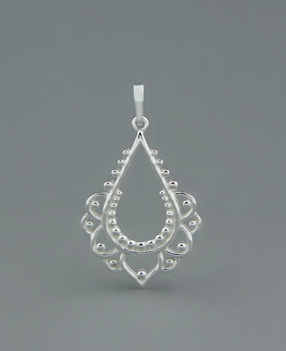 Sterling Silver Lotus Pendant