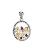 Sterling Silver Grounding Gemstone Pendant