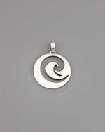 Silver Ocean Wave Pendant