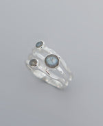 Labradorite Triple Stone Ring