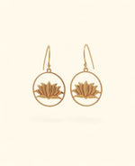 Gold Plated Lotus Earrings