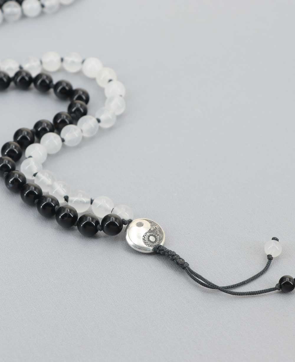 Yin Yang Knotted Mala Beads