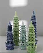 Porcelain Tall Pagoda Sculpture