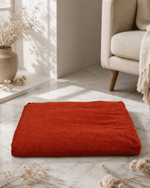 Rust Chenille Zabuton Meditation Cushion - Massage Cushions