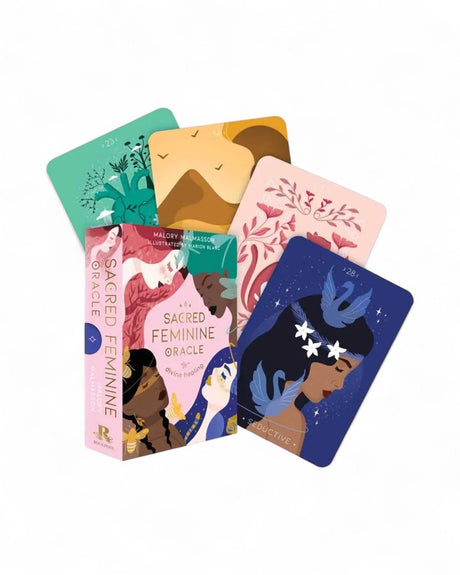 Sacred Feminine Oracle Deck – 44 Archetype Cards with Guidebook for Intuition & Self - Discovery - Books