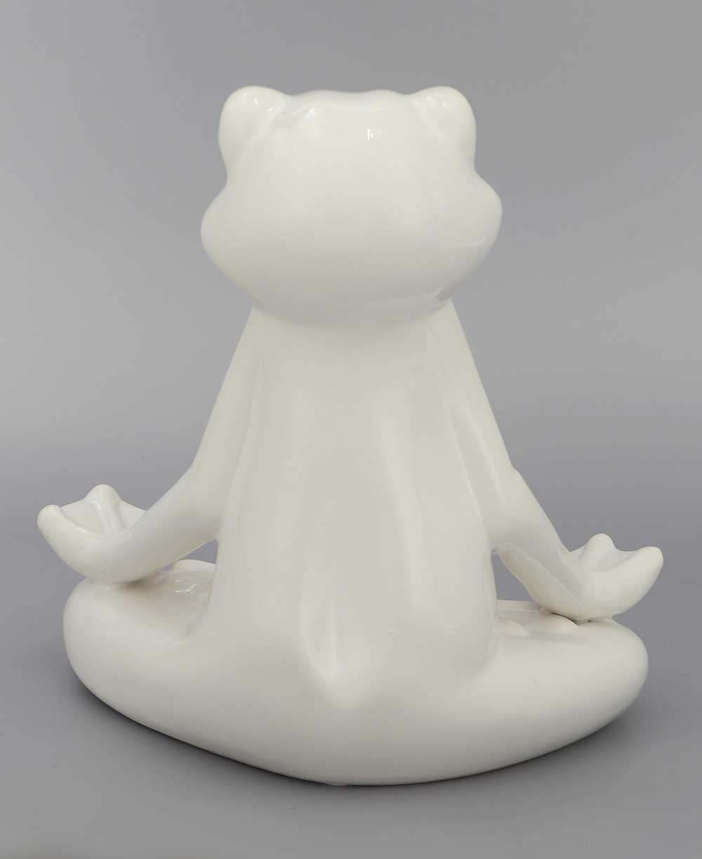 Set of 3 Yoga Frog Ceramic Figurines - Sculptures & Statues