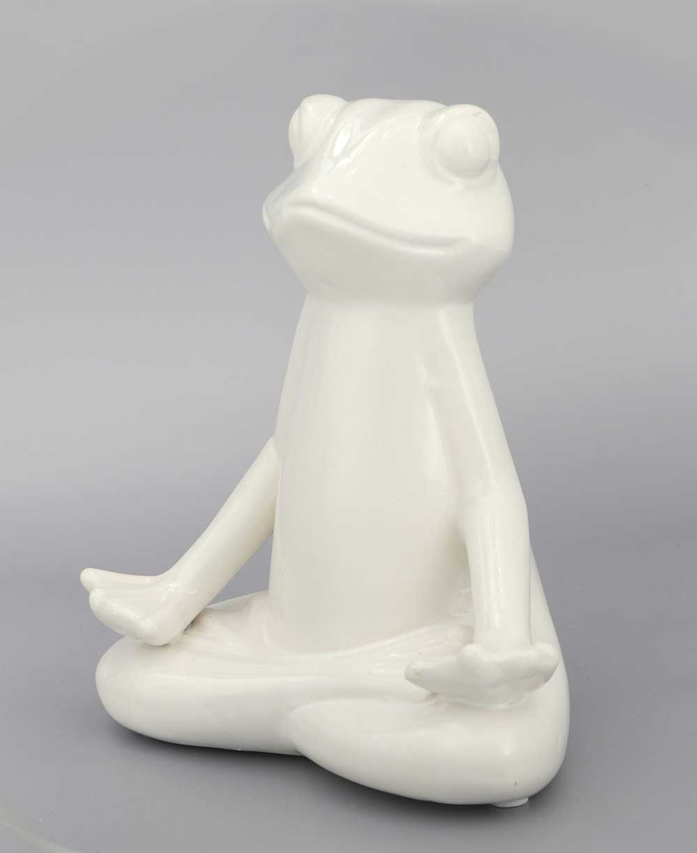 Set of 3 Yoga Frog Ceramic Figurines - Sculptures & Statues