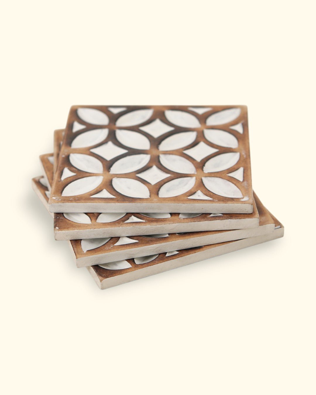 Set of 4 Flower of Life Wood Coasters - Coasters