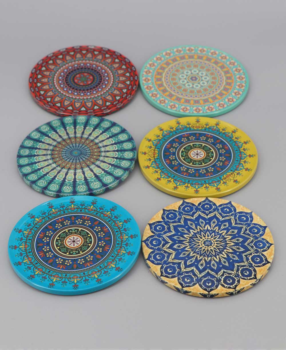 Set of 6 Mandala Coasters - Coasters