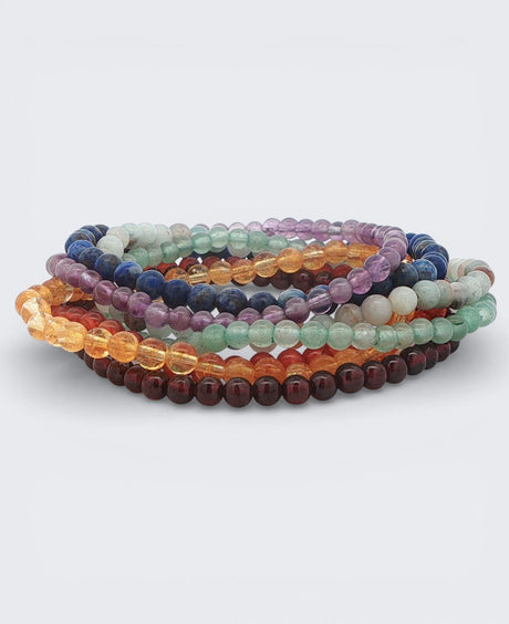 Set of 7 Chakra Energy Stretch Bracelets - Bracelets