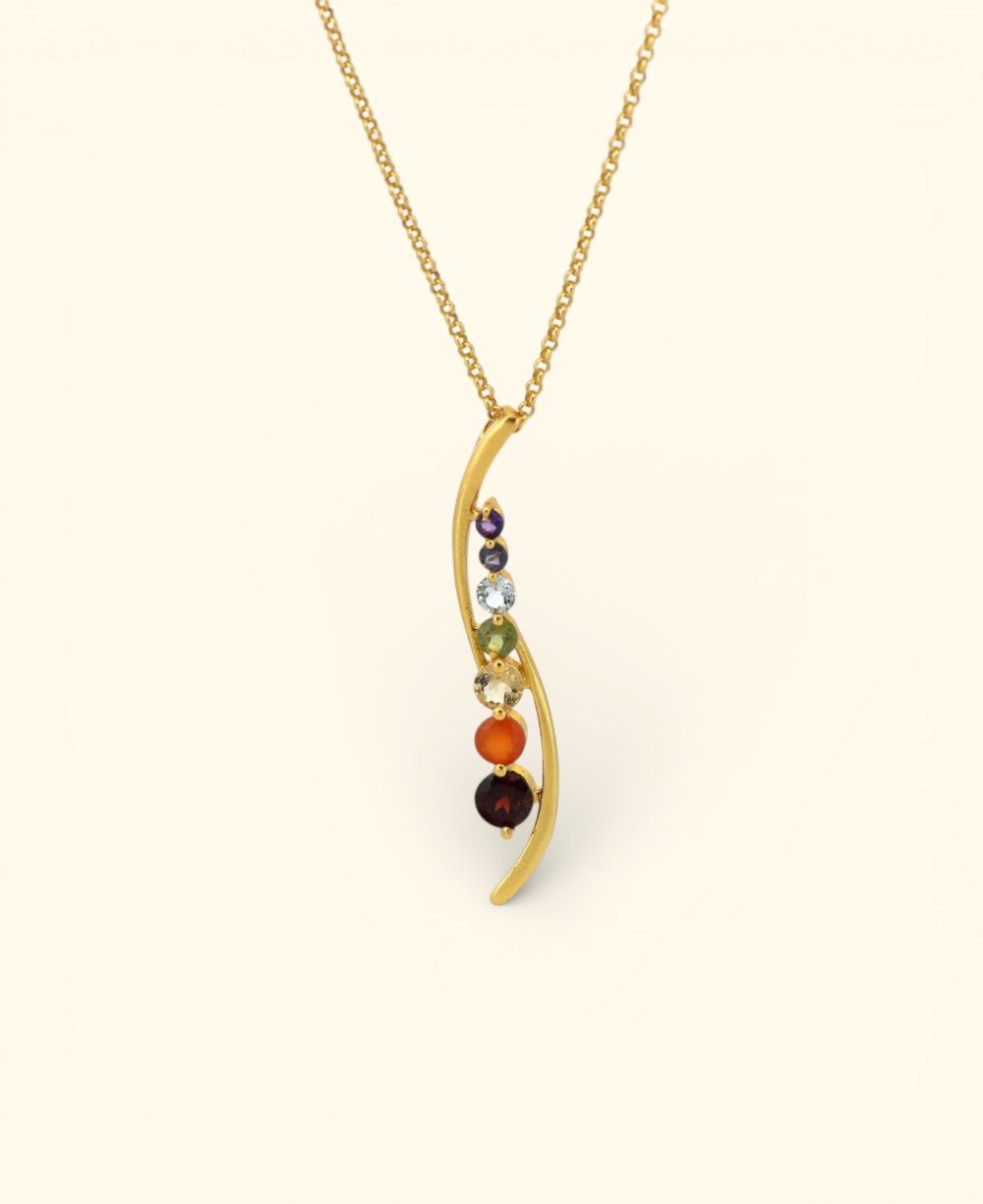 Seven Chakra Gemstone Neckalce - Charms & Pendants
