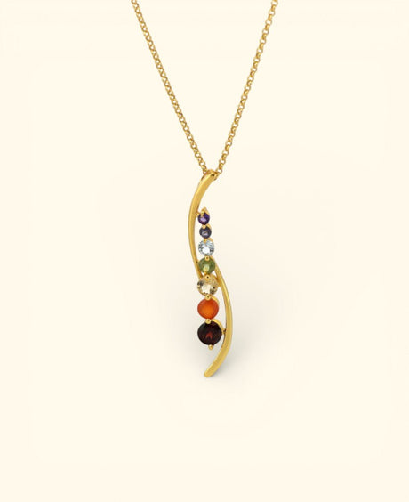 Seven Chakra Gemstone Neckalce - Charms & Pendants