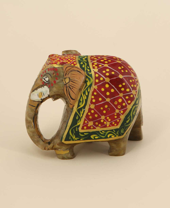 Small Handmade Elephant Sculpture, India - Statues