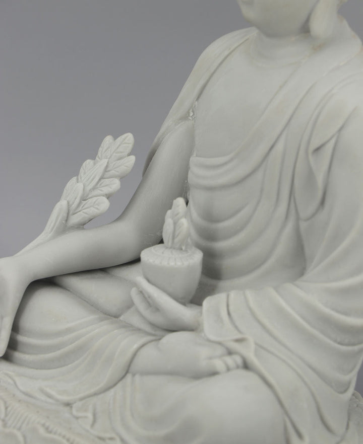 Soft Grey Medicine Buddha Garden Statue - Sculptures & Statues