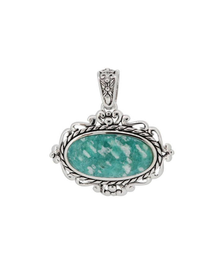 Sterling Silver Amazonite Pendant - Charms & Pendants