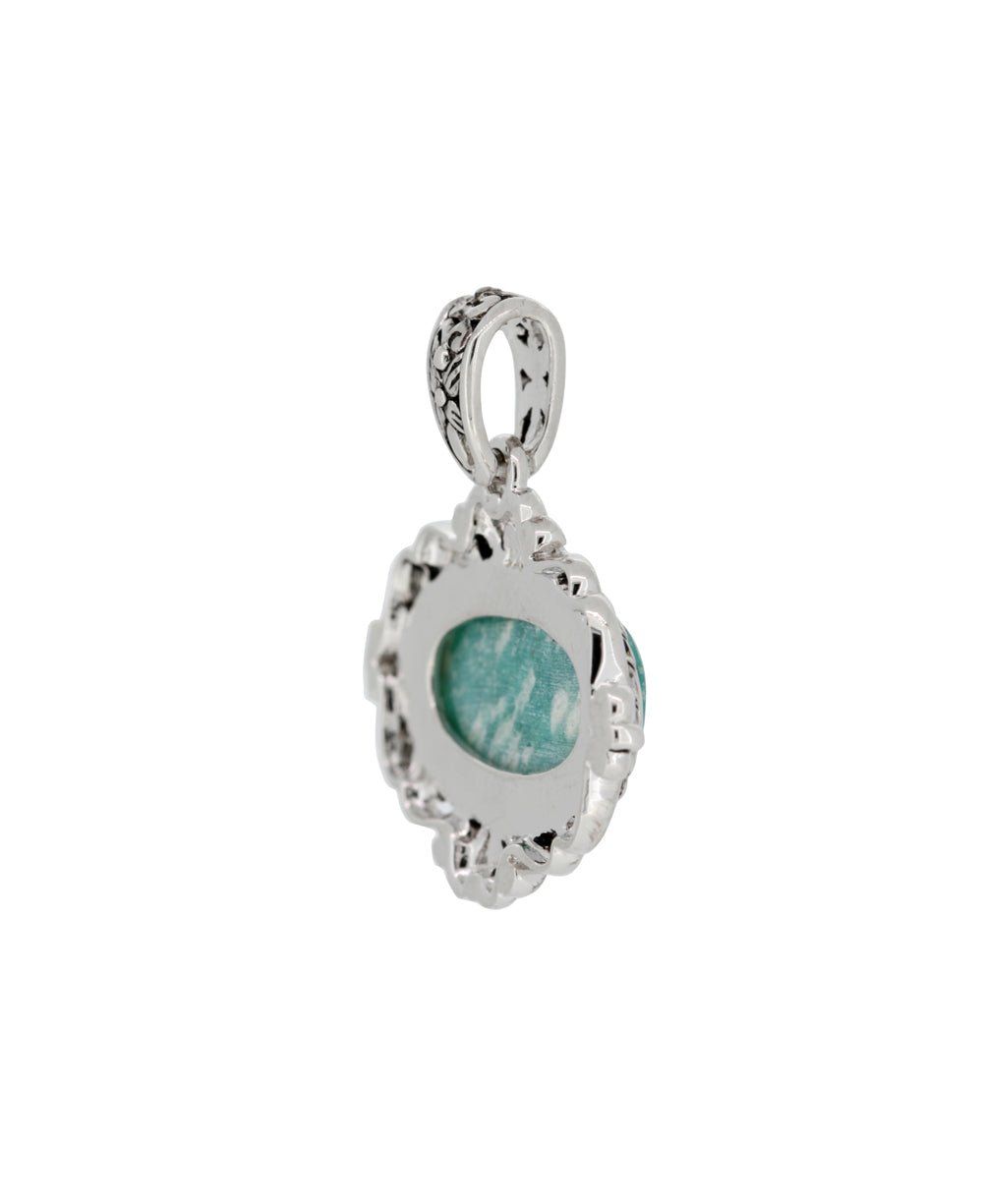 Sterling Silver Amazonite Pendant - Charms & Pendants