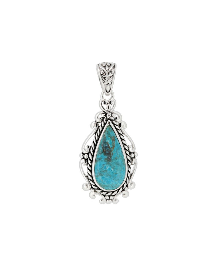 Sterling Silver Chrysocolla Pendant - Charms & Pendants