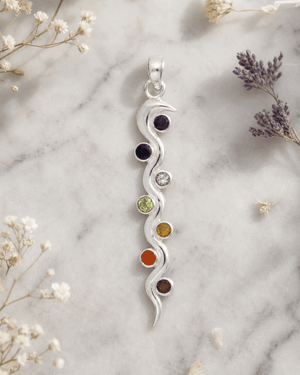 Sterling Silver Kundalini Chakra Pendant - Charms & Pendants