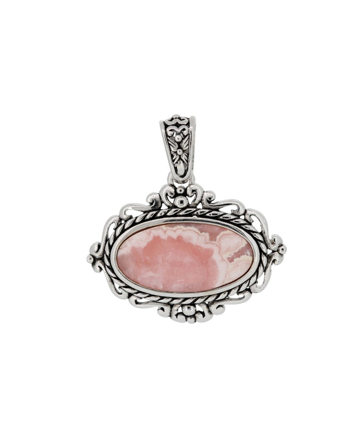 Sterling Silver Rhodochrosite Pendant - Charms & Pendants