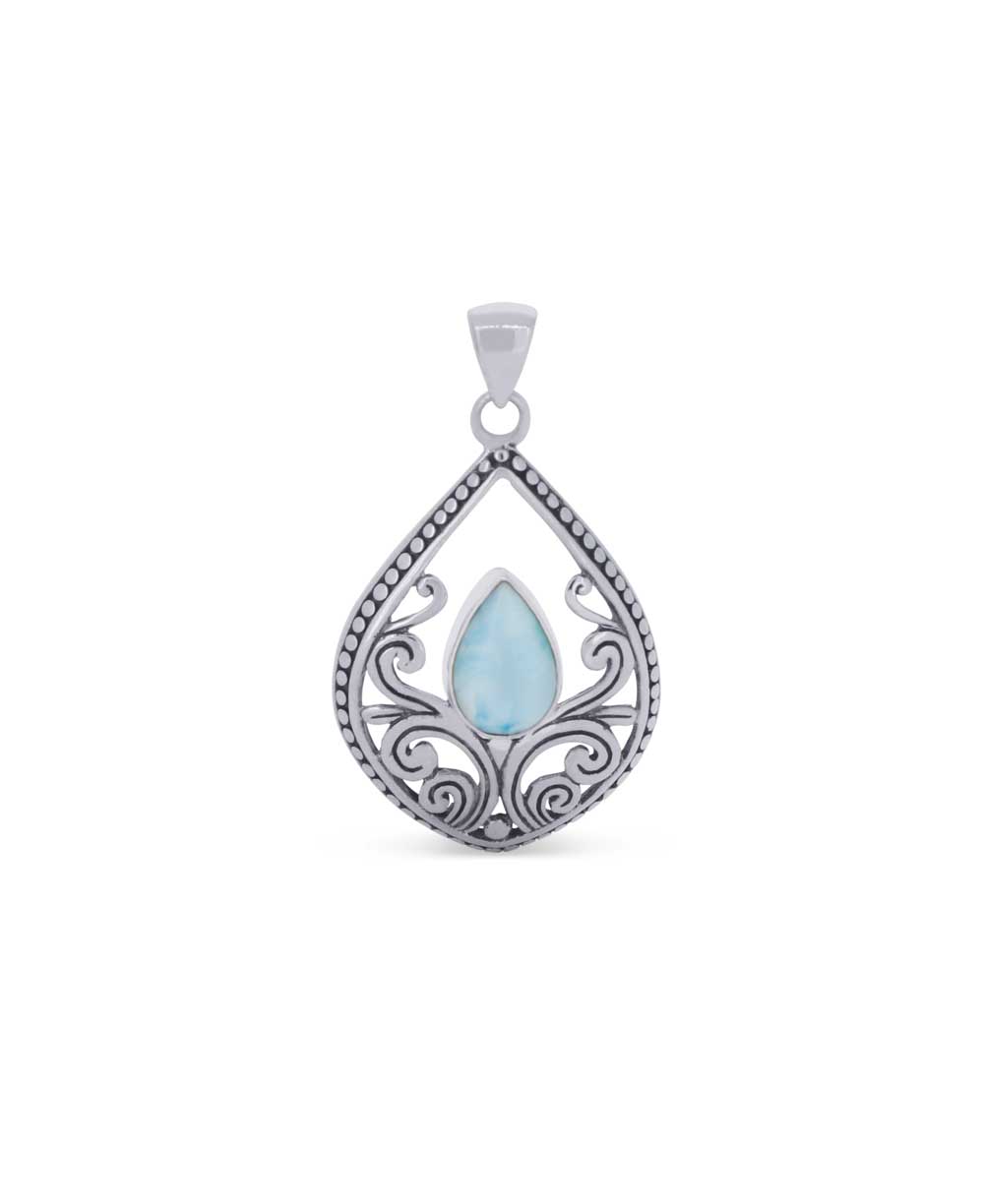 Larimar Teardrop store Pendant