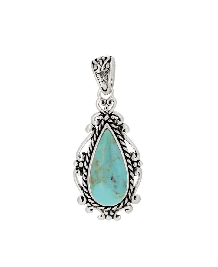 Sterling Silver Turquoise Pendant - Charms & Pendants