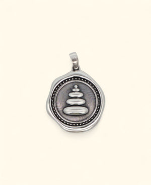 Sterling Silver Zen Cairn Stack Pendant - Pendant