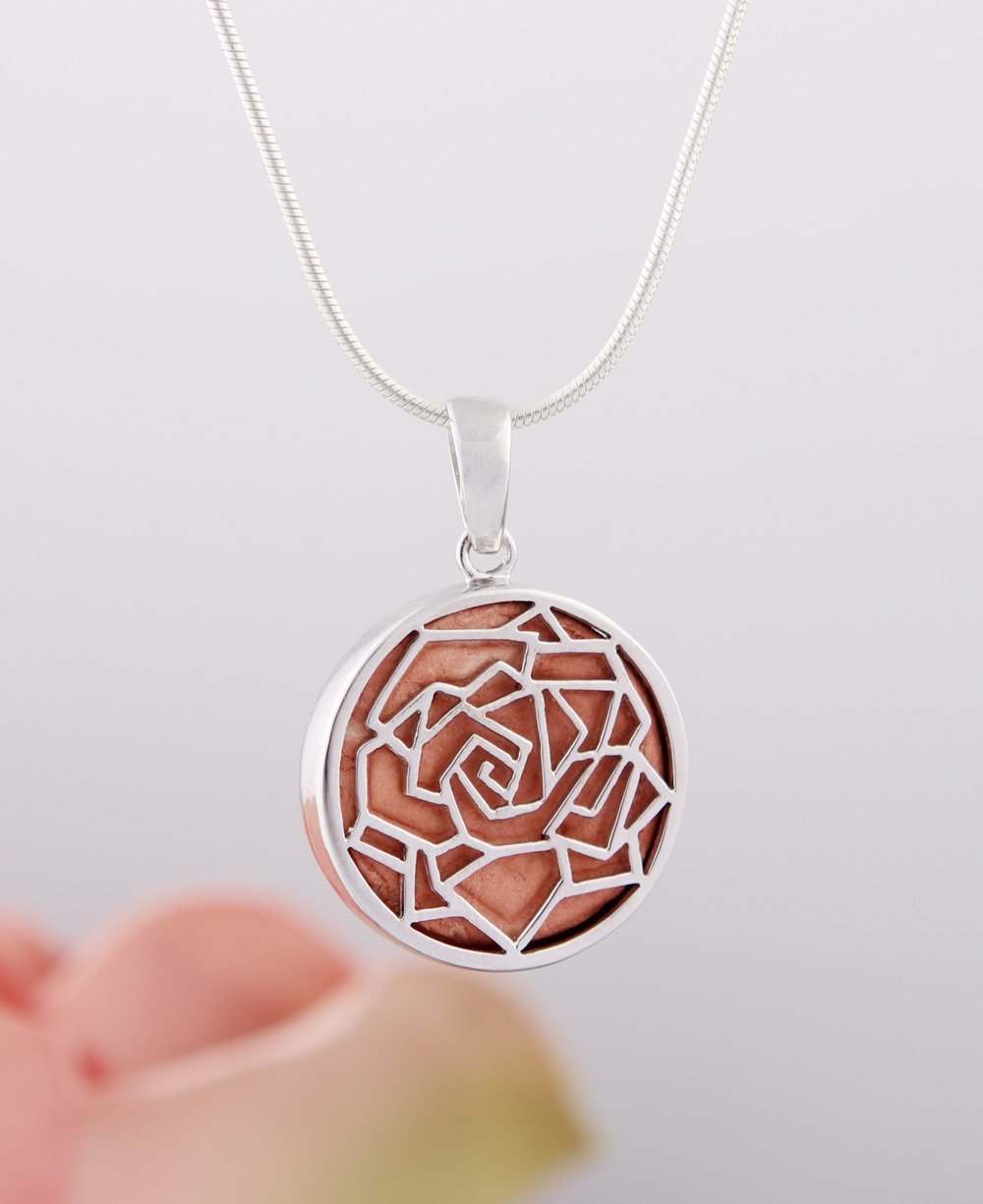 Stop and Smell the Roses Sterling Silver Pendant - Pendants