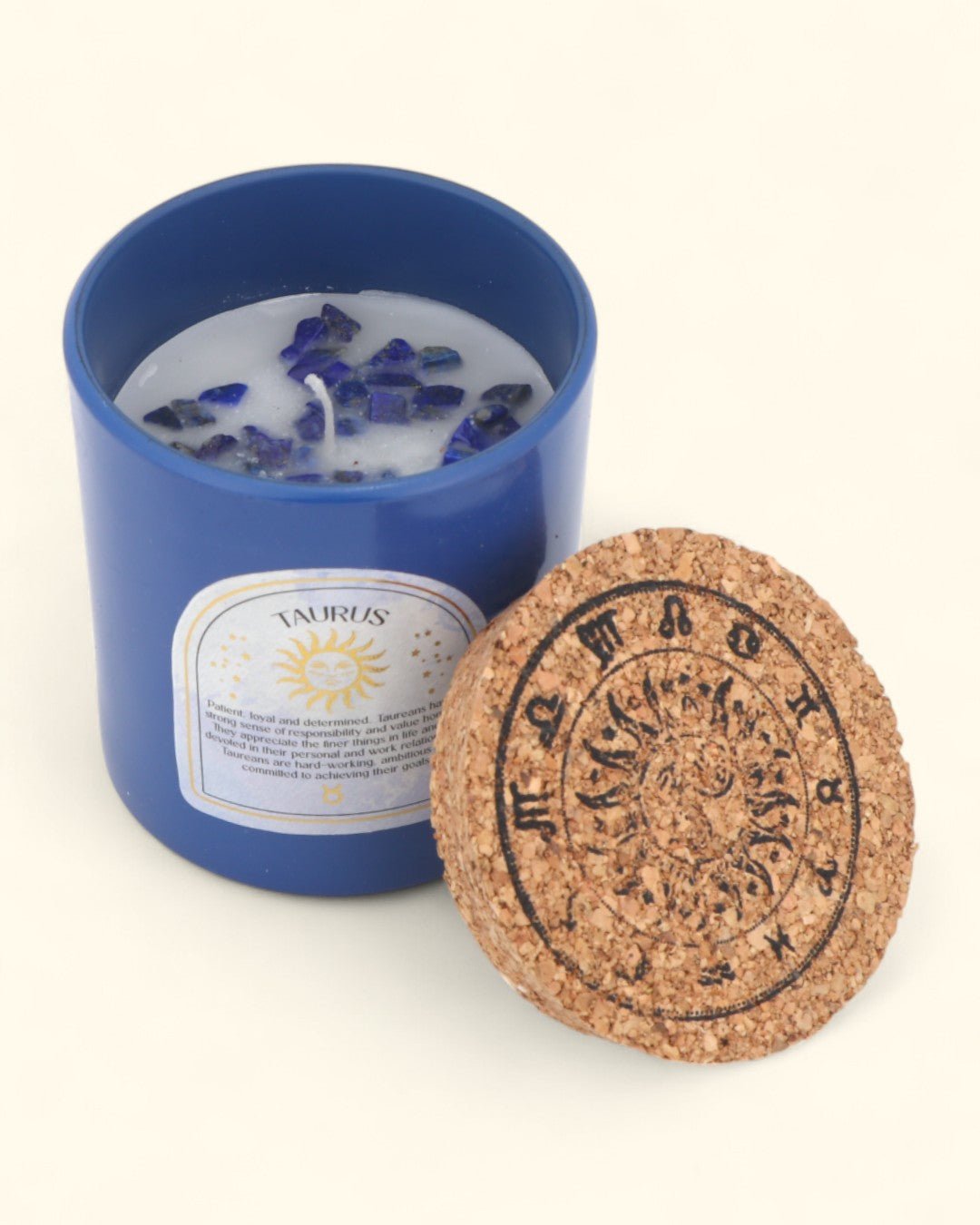 Taurus Zodiac Candle & Crystal Tumblestone Set - Candles