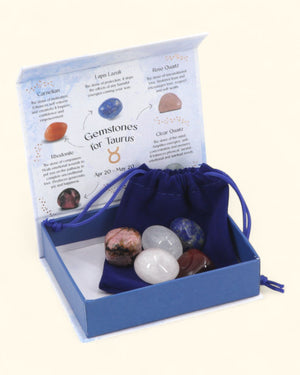 Taurus Zodiac Candle & Crystal Tumblestone Set - Candles