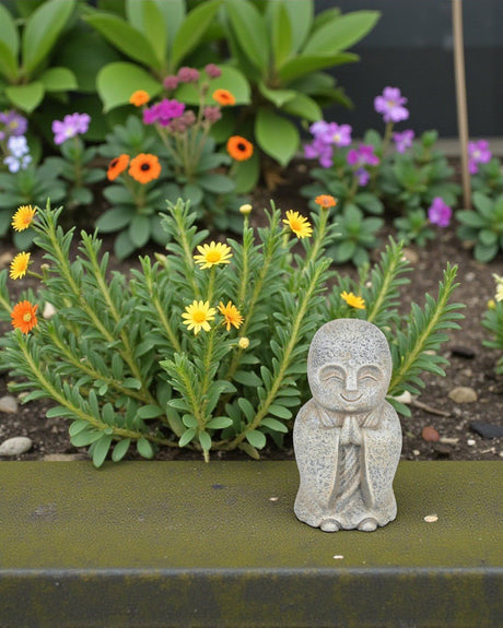 Textured Jizo Namaste Statue - Sculptures & Statues