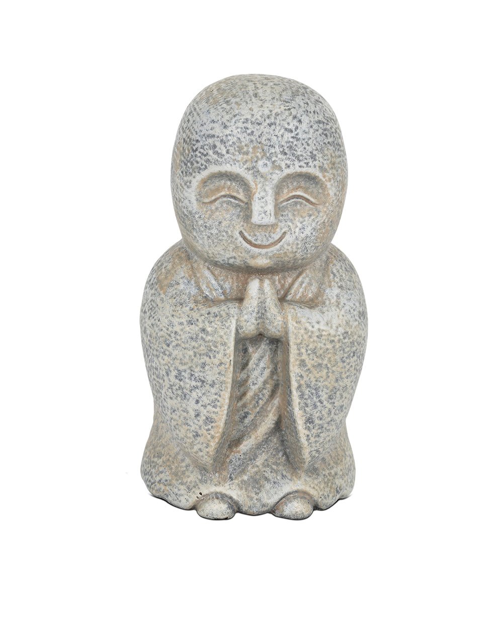 Textured Jizo Namaste Statue - Sculptures & Statues