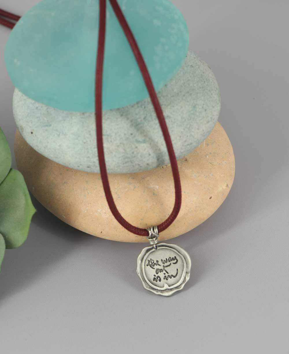 Thich Nhat Hanh The Way Out is In Necklace - Necklaces