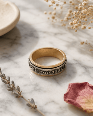 This Too Shall Pass Ring Spinner Mindfulness Ring - Rings Size 6