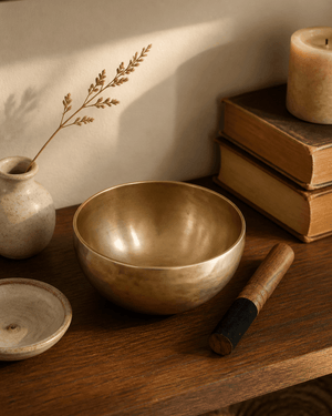 Traditional Tibetan Singing Bowl, 8 Inches - Hand Bells & Chimes