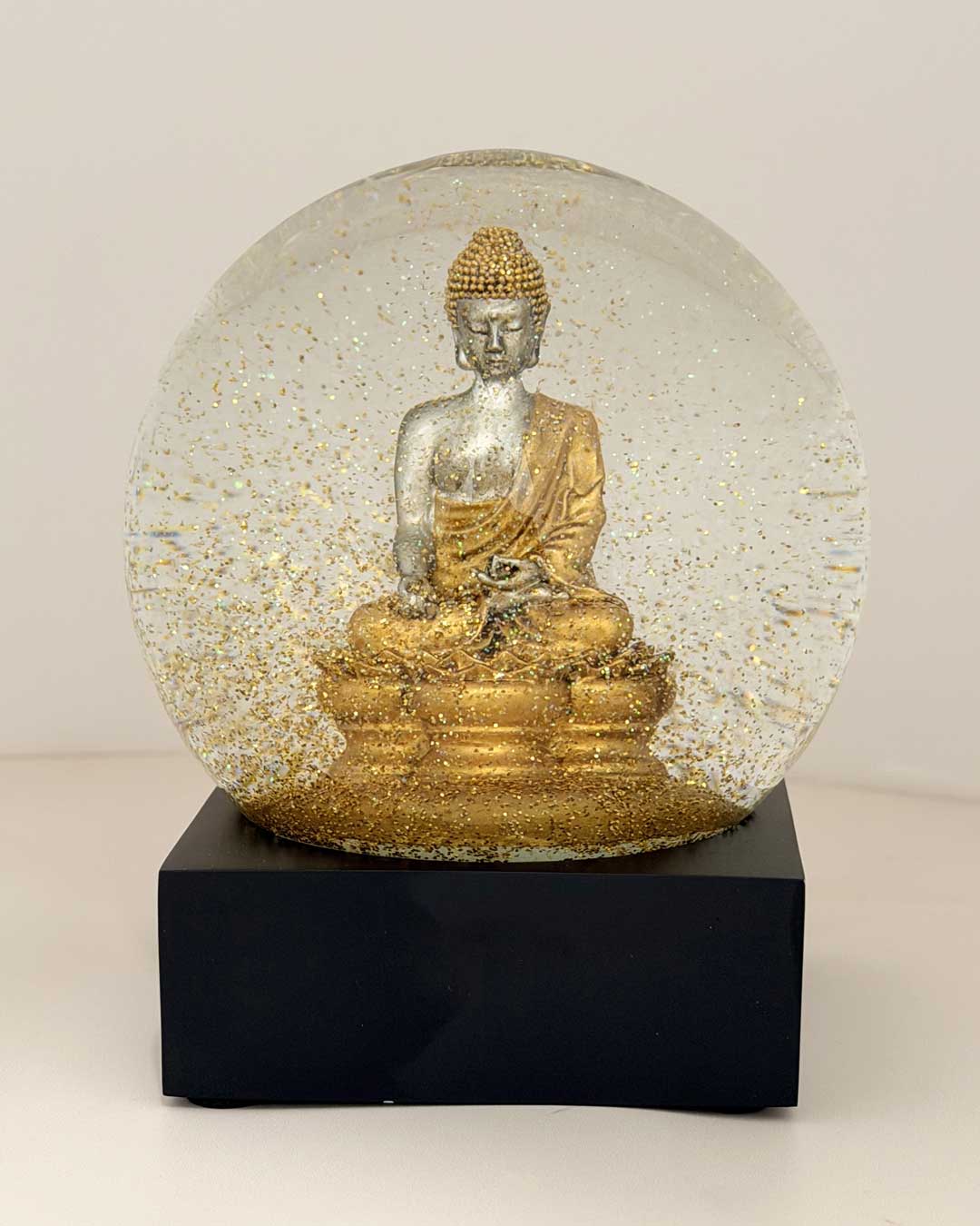 Tranquil Buddha Snow Globe – Glass Desktop Meditation Decor - Snow globes