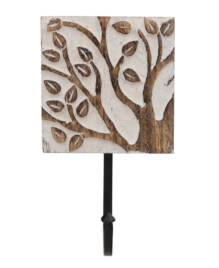 Tree of Life Mango Wood Coat Hook, Fair Trade - Wall Art