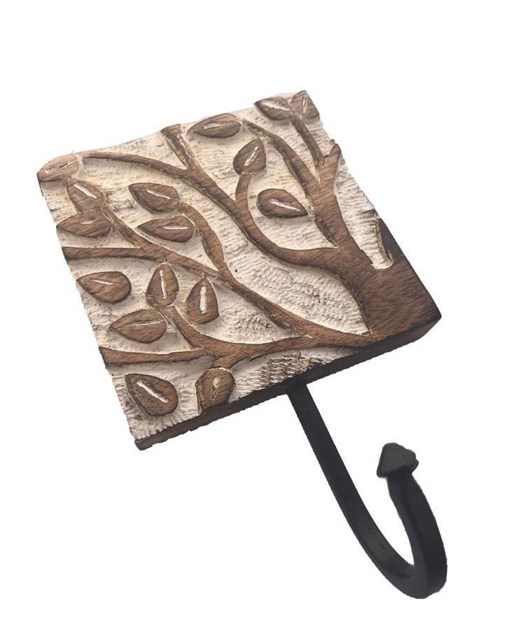 Tree of Life Mango Wood Coat Hook, Fair Trade - Wall Art