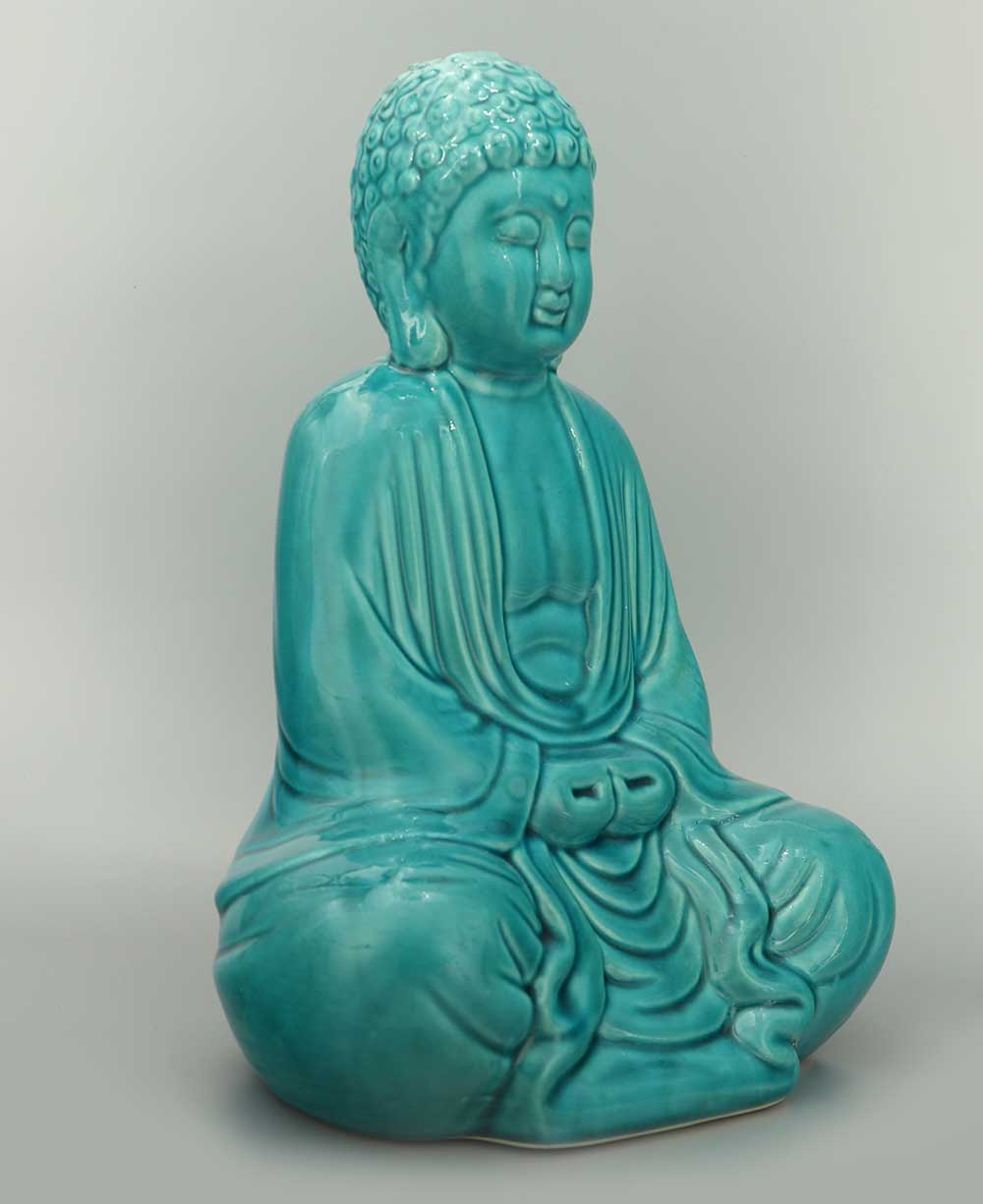 Turquoise Ceramic Buddha Statues - Sculptures & Statues