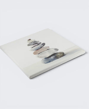 Watercolor Zen Cairn Canvas Print — 12 - Inch Wood Framed Wall Art - Wall Art