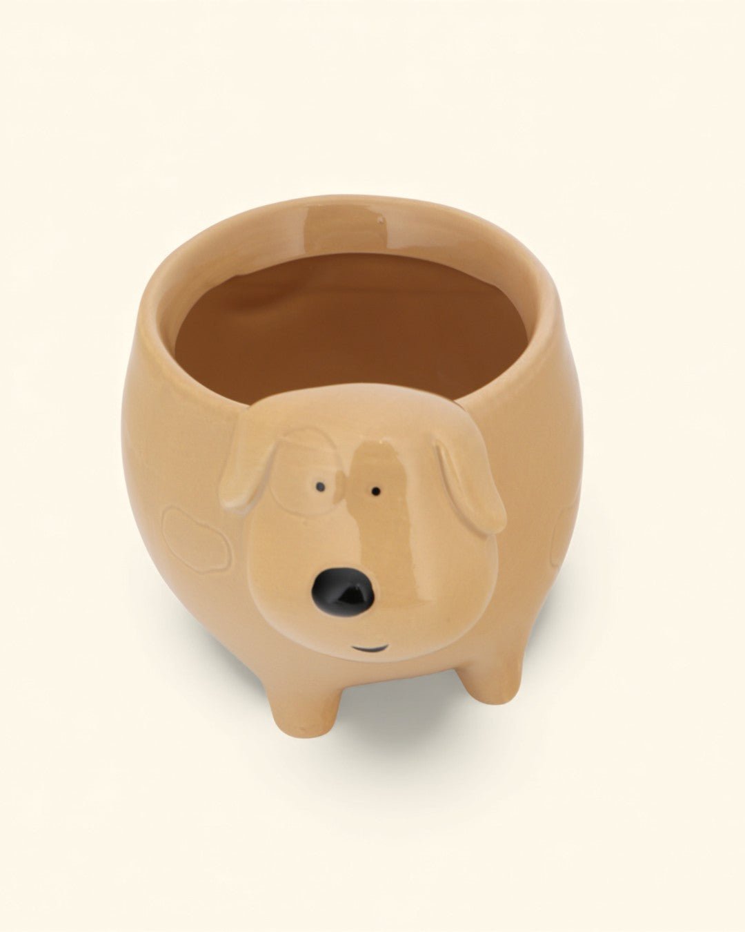 Whimsical Ceramic Animal Planters – Snail, Duck, Elephant, Dog, Sheep, or Owl (Assorted Sizes) - Pots & Planters Dog