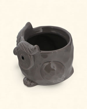 Whimsical Ceramic Animal Planters – Snail, Duck, Elephant, Dog, Sheep, or Owl (Assorted Sizes) - Pots & Planters Duckling