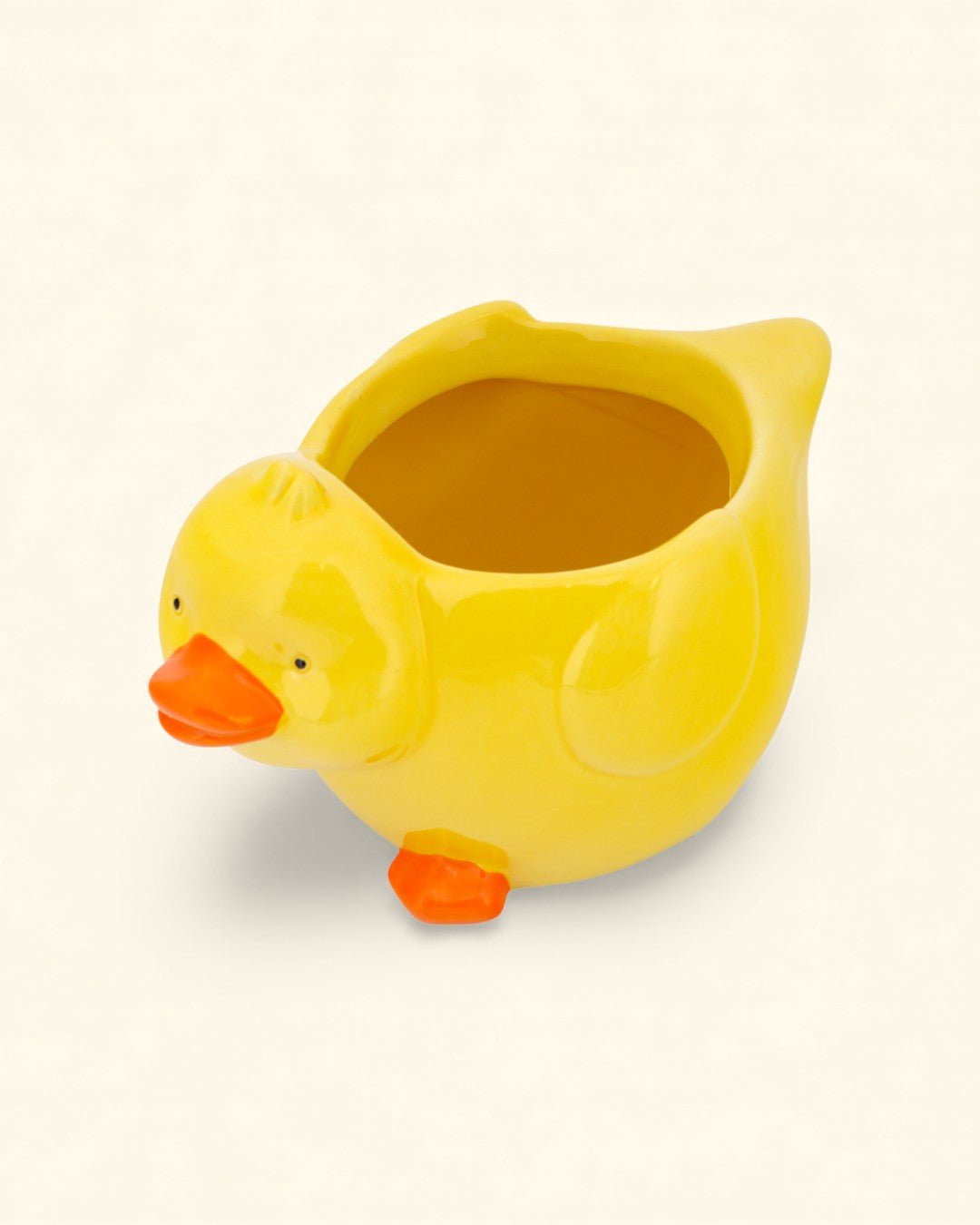 Whimsical Ceramic Animal Planters – Snail, Duck, Elephant, Dog, Sheep, or Owl (Assorted Sizes) - Pots & Planters Duckling