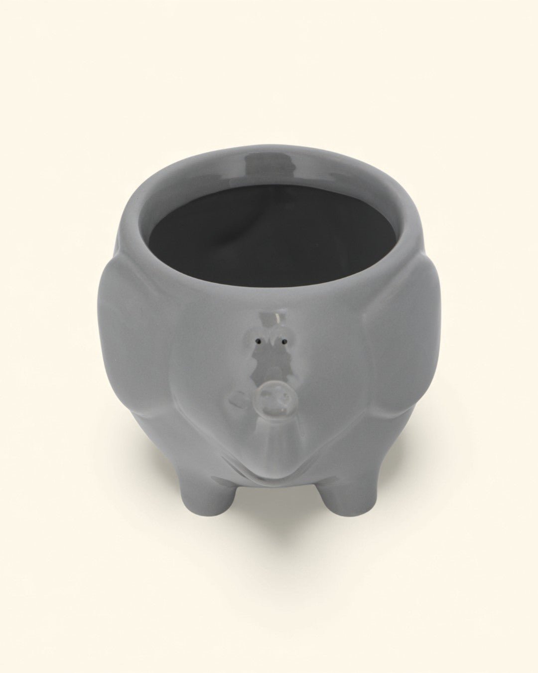 Whimsical Ceramic Animal Planters – Snail, Duck, Elephant, Dog, Sheep, or Owl (Assorted Sizes) - Pots & Planters Elephant