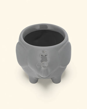 Whimsical Ceramic Animal Planters – Snail, Duck, Elephant, Dog, Sheep, or Owl (Assorted Sizes) - Pots & Planters Elephant