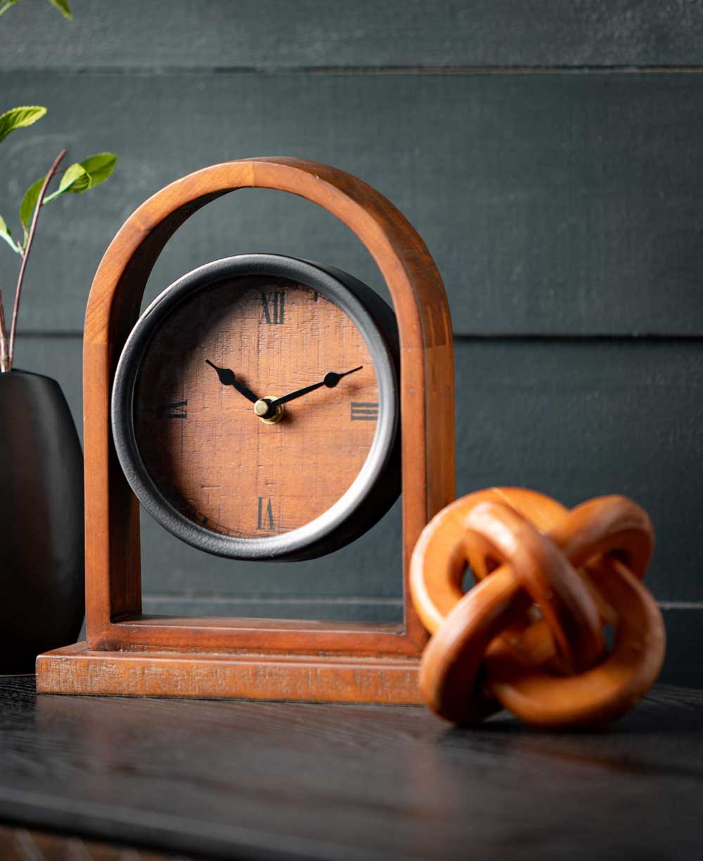 Wooden Infinity Knot Decorative Set – Modern Sculptural Art for
