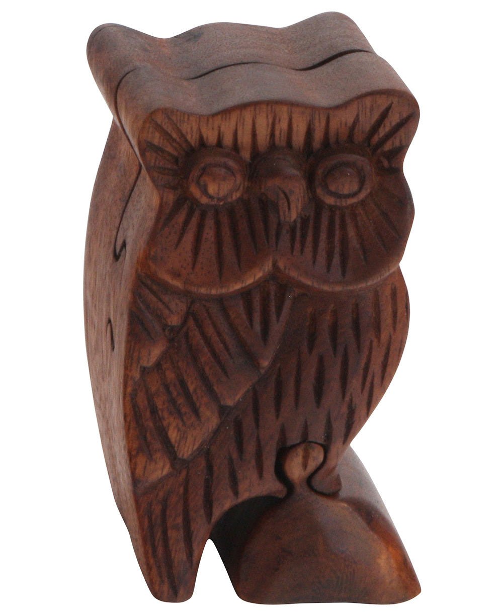 Wooden Owl Puzzle Box - Thoughtful Accents